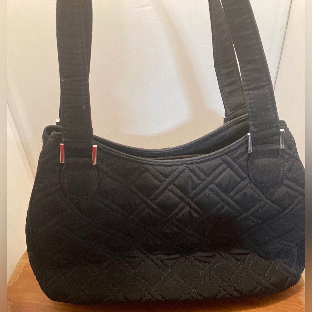 Vera Bradley Black Microfiber Multi Section Bag - image 5